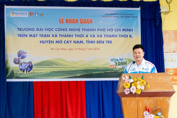 [Video] Trang trọng lễ đón quân và khởi công công trình Mùa hè xanh HUTECH 2024 tại tỉnh Đồng Tháp và Bến Tre 27