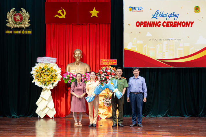Gần 100 học viên Công an TP.HCM chính thức bước vào chương trình đại học đào tạo từ xa tại HUTECH 30