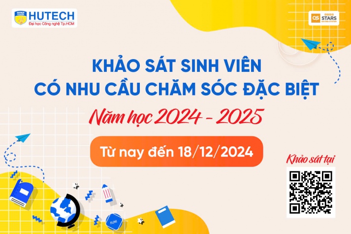 Tiếp nhận khảo sát sinh viên có nhu cầu cần chăm sóc đặc biệt năm học 2024-2025 đến hết ngày 18/12 16