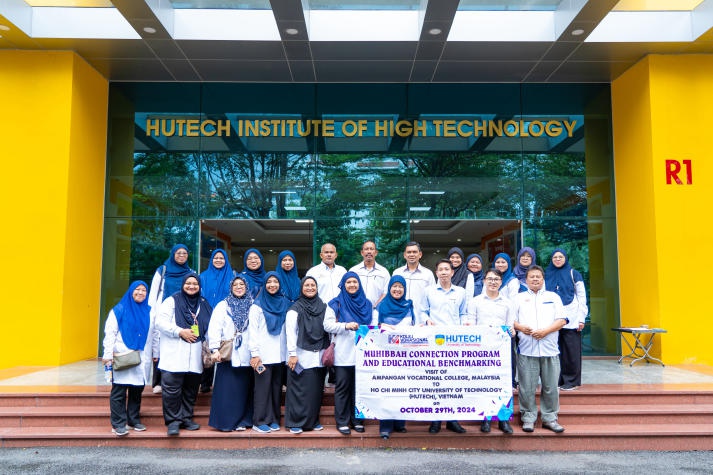 Ampangan Vocational College visits HUTECH and tours facilities at Saigon Hitech Park Campus 91