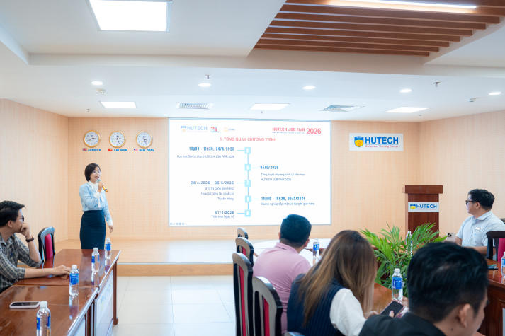 HUTECH phối hợp 179 doanh nghiệp chuẩn bị cho HUTECH JOB FAIR 2026, mang đến gần 7.000 cơ hội việc làm 35