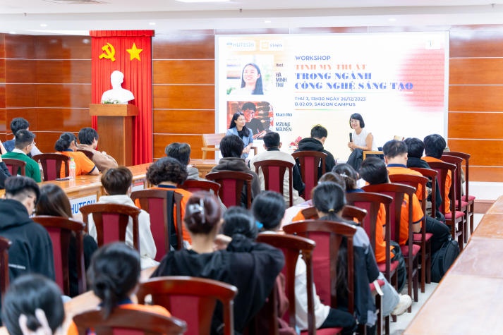 Sinh viên ngành Thiết kế đồ họa HUTECH tìm hiểu về tính mỹ thuật trong ngành Công nghệ sáng tạo 56