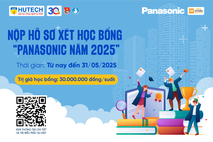 Cơ hội nhận học bổng Panasonic trị giá 30.000.000 đồng/suất cho sinh viên HUTECH 22