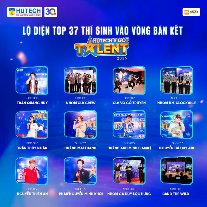 Lộ diện Top 37 thí sinh chính thức bước vào Bán kết HUTECH’s Got Talent 2026 24