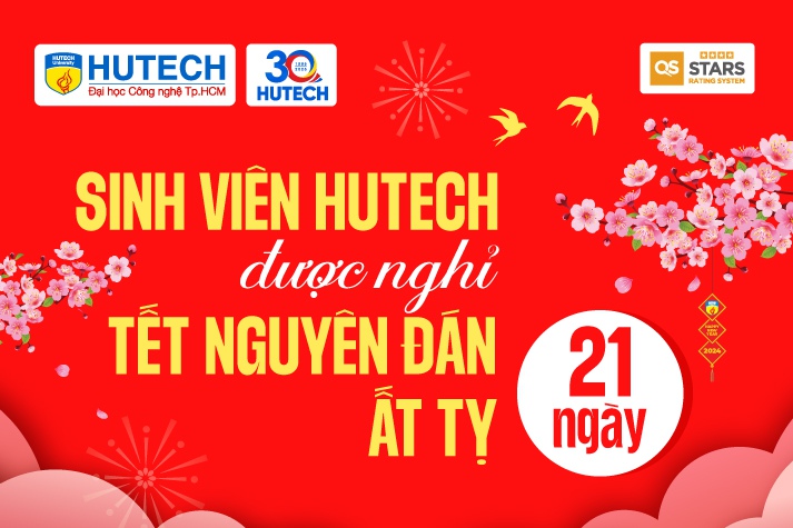 Sinh viên HUTECH được nghỉ Tết Nguyên đán Ất Tỵ 21 ngày 9