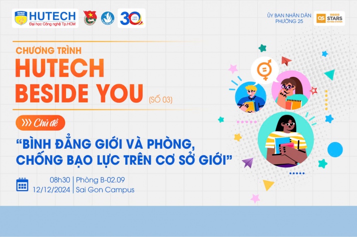 Sinh viên HUTECH tìm hiểu bình đẳng giới và phòng, chống bạo lực trên cơ sở giới tại HUTECH Beside You vào 12/12 tới 11