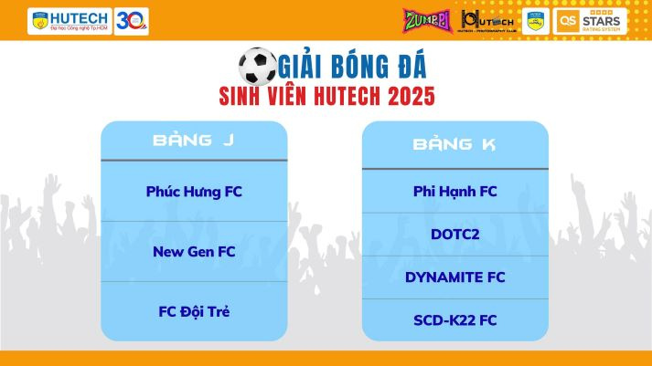 [Giải Bóng đá Sinh viên HUTECH năm 2025] Hoàn tất bốc thăm, sẵn sàng “lăn bóng” ngày 15/7 83