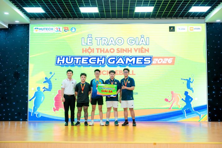 [HUTECH Games 2026] Viện Văn hóa - Nghệ thuật - Thể thao lên ngôi vô địch Pickleball 60