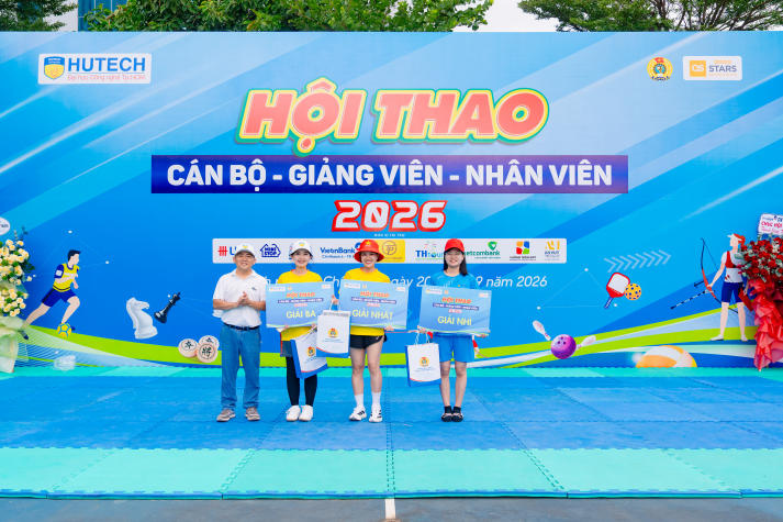 [Video] Bùng nổ tinh thần thể thao, Hội thao CB-GV-NV HUTECH 2026 khởi động mùa tranh tài rực lửa 539
