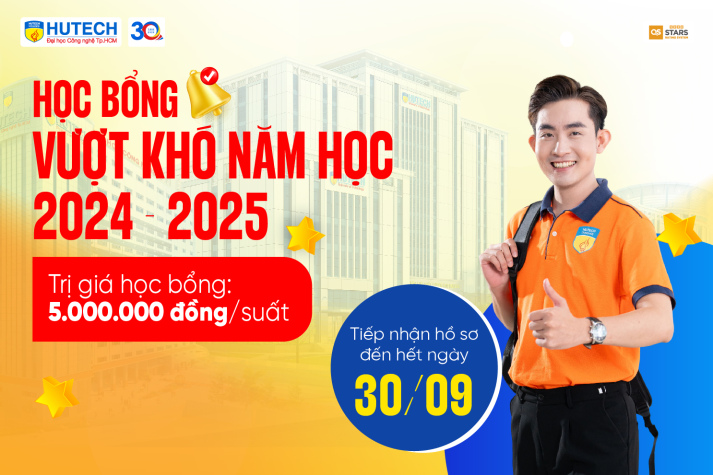Sinh viên HUTECH nộp hồ sơ xét Học bổng Vượt khó năm học 2024-2025 đến ngày 30/9 16