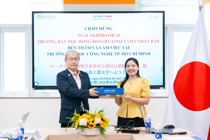HUTECH đón tiếp Trưởng Ban Học bổng Rotary Yoneyama, kết nối cơ hội học tập và hội nhập cho sinh viên VJIT 77