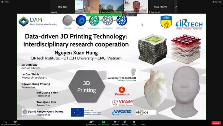 Prof. Dr. Nguyen Xuan Hung shared a public lecture on Data-Based 3D Printing Technology - Interdisciplinary Research Collaboration. 33