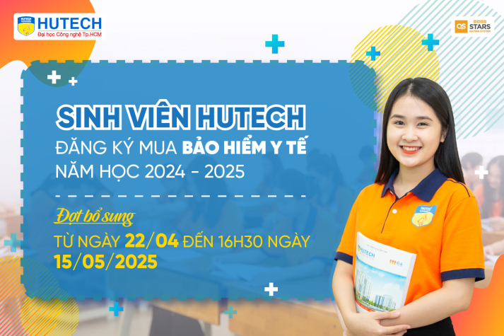 Sinh viên HUTECH đăng ký mua Bảo hiểm y tế năm học 2024-2025 - Đợt bổ sung từ 22/4 đến 15/5 17