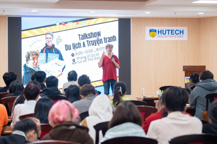 Sinh viên Khoa Kiến trúc - Mỹ thuật HUTECH giao lưu cùng họa sĩ truyện tranh Pháp Maxime Peroz tại Talkshow “Thiết kế Comic” 25