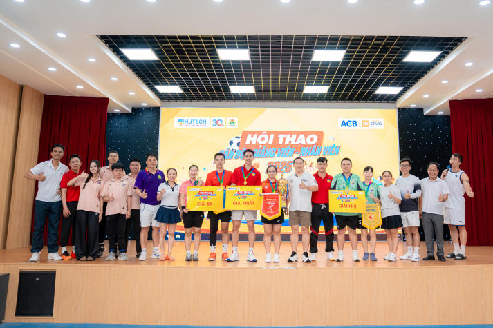 [Hội thao CB-GV-NV HUTECH 2025]: Bùng nổ Pickleball mùa đầu tiên với chiến thắng thuộc về TT.GDCT-QP - TT.GDTC 138