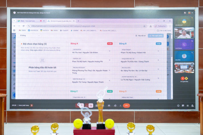 Giải Pickleball giao lưu giữa Cựu sinh viên HUTECH và Lãnh đạo các doanh nghiệp 2026 hoàn tất bốc thăm, sẵn sàng thi đấu vào 11/4 45