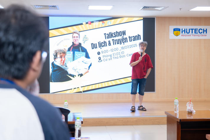 Sinh viên Khoa Kiến trúc - Mỹ thuật HUTECH giao lưu cùng họa sĩ truyện tranh Pháp Maxime Peroz tại Talkshow “Thiết kế Comic” 49