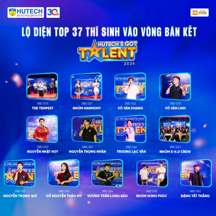 Lộ diện Top 37 thí sinh chính thức bước vào Bán kết HUTECH’s Got Talent 2026 30