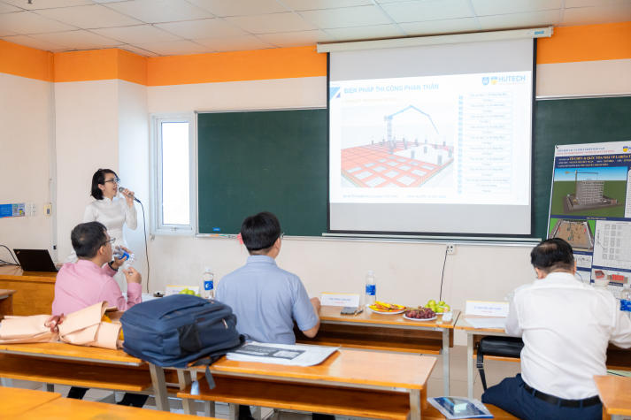 Học viên ngành Quản lý xây dựng chương trình đào tạo từ xa thể hiện bản lĩnh tại buổi bảo vệ đồ án tốt nghiệp 73