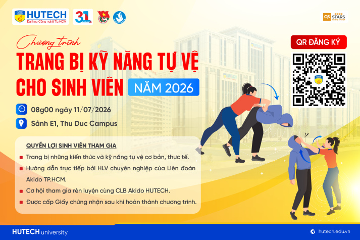 HUTECH tổ chức Chương trình trang bị “Kỹ năng tự vệ” cho sinh viên vào ngày 11/7 8