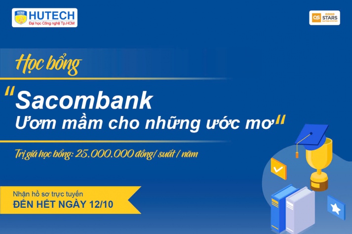 Học bổng “Sacombank - Ươm mầm cho những ước mơ” năm 2024 nhận hồ sơ trực tuyến đến ngày 12/10 13