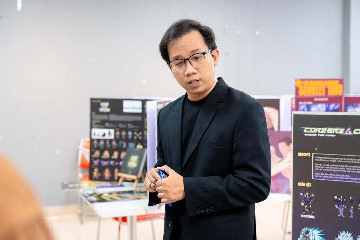 Sinh viên Thiết kế đồ họa xây dựng “vũ trụ game mini” qua loạt đồ án tại triển lãm Thiết kế dựng hình 100