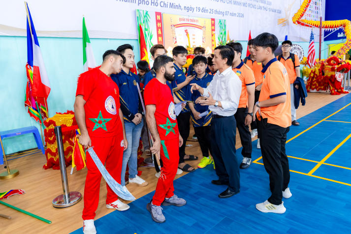 Sinh viên Quản lý thể dục thể thao tìm hiểu quy trình vận hành giải đấu quốc tế tại Giải Võ cổ truyền TP.HCM 47