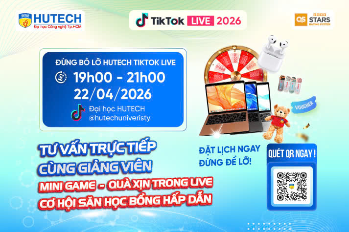 [HUTECH TIKTOK LIVE 2026] Mở lối nghề nghiệp với các lĩnh vực Thẩm mỹ - Thực phẩm - Sinh học & Ngôn ngữ Trung Quốc vào 22/4 32