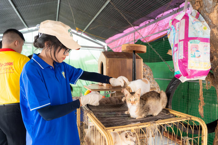 Sinh viên Khoa Thú y lan tỏa yêu thương qua hoạt động chăm sóc động vật trong chiến dịch Xuân tình nguyện 22