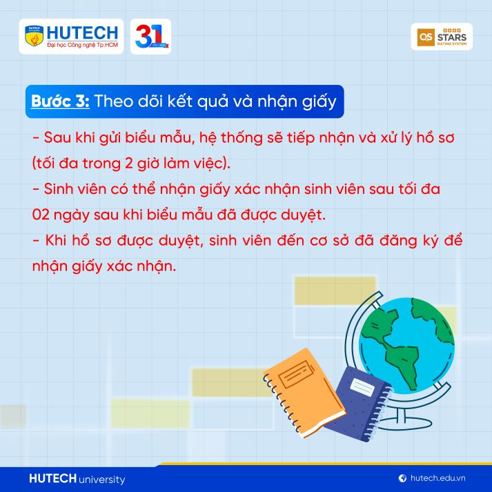 03 bước đăng ký giấy xác nhận sinh viên trực tuyến dành cho HUTECH-ers 71