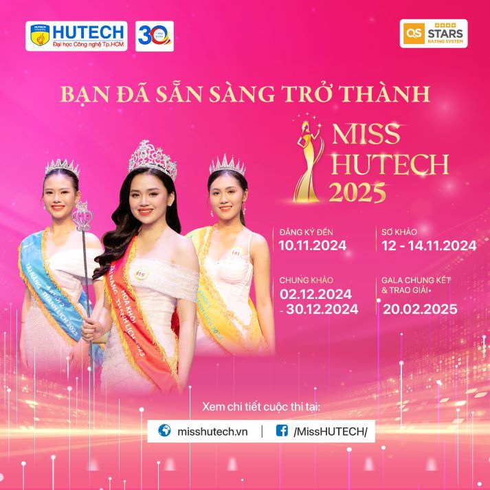 Miss HUTECH 2025 chính thức mở cổng đăng ký dự thi 10