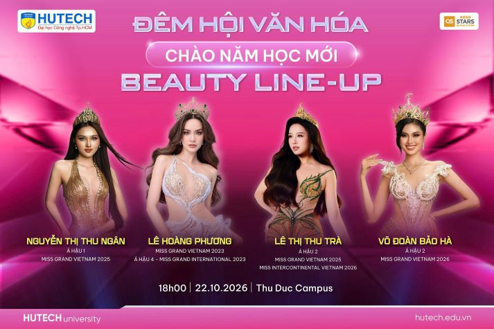 Hoa hậu Lê Hoàng Phương cùng dàn Á hậu Sen Vàng hẹn gặp HUTECH-ers tại Đêm hội văn hoá Chào năm học mới 11
