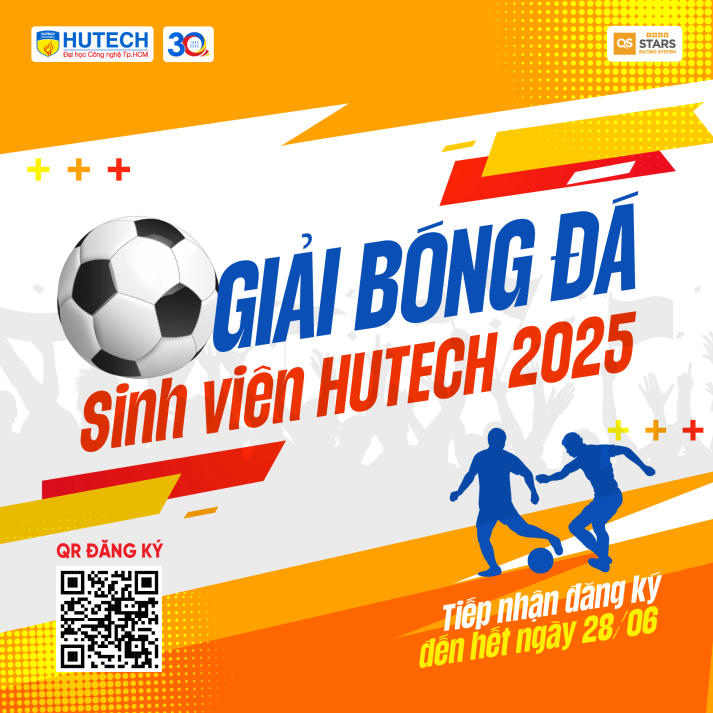 Giải Bóng đá Sinh viên HUTECH năm 2025 tiếp nhận đăng ký đến ngày 28/6 và sẽ khởi tranh vào 7/2025 82