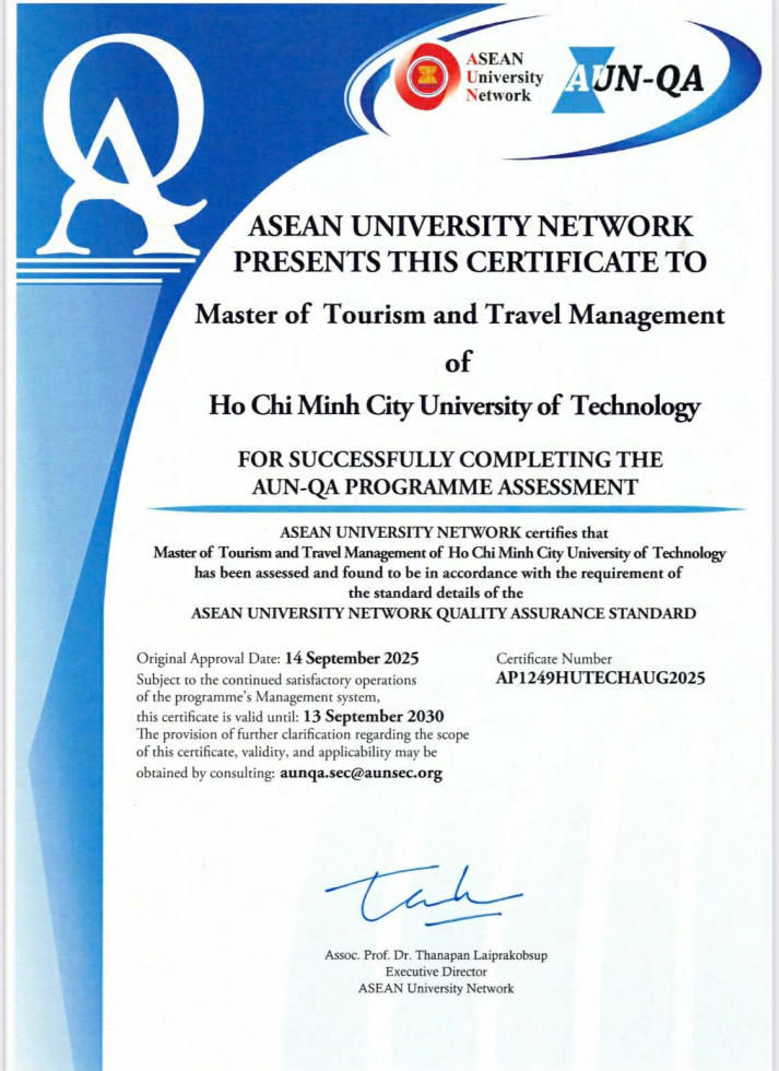 Thêm 04 chương trình Thạc sĩ đạt chuẩn AUN-QA, HUTECH khẳng định vị thế trên bản đồ giáo dục khu vực 14