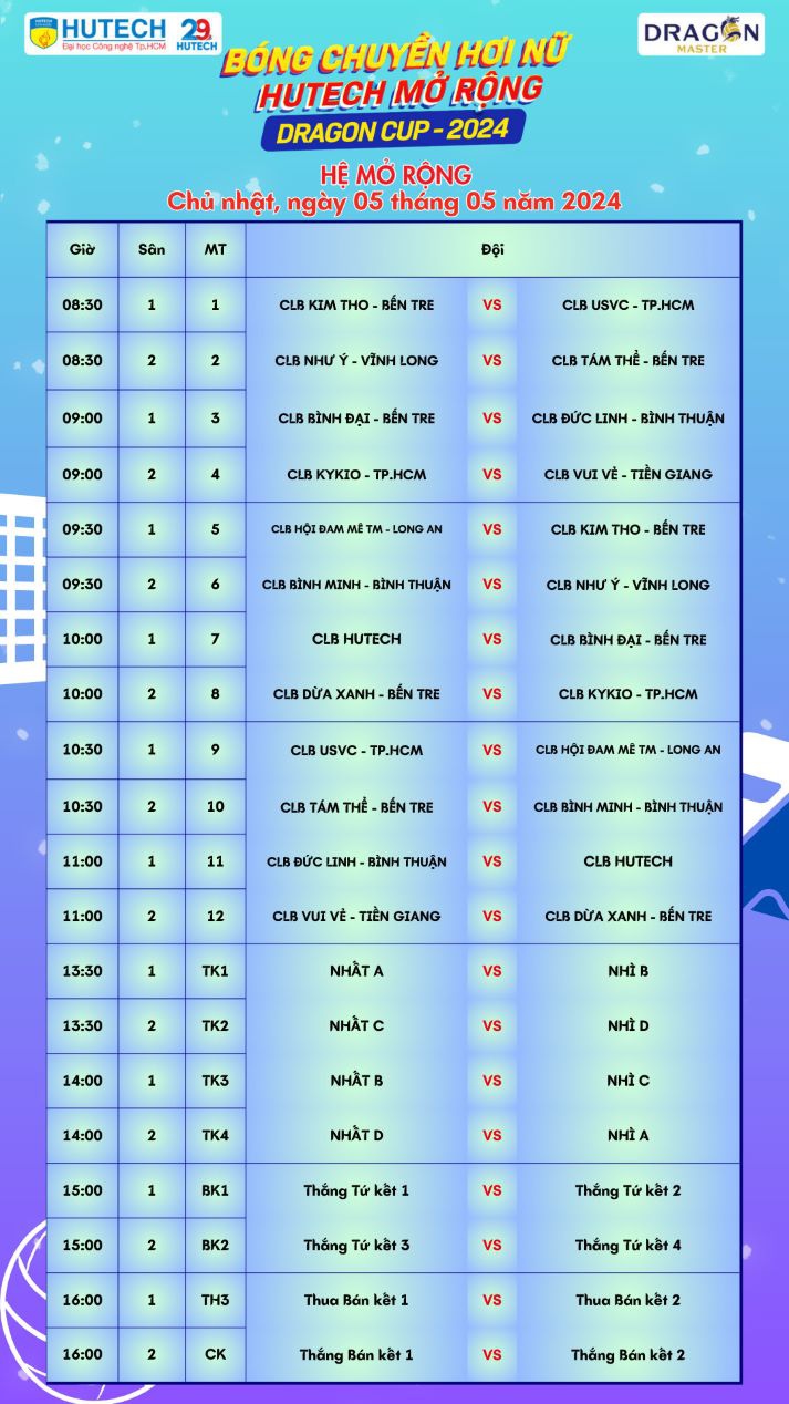 Lễ bốc thăm chia bảng Giải Bóng chuyền hơi Nữ HUTECH mở rộng năm 2024 - Dragon Master Cup 92