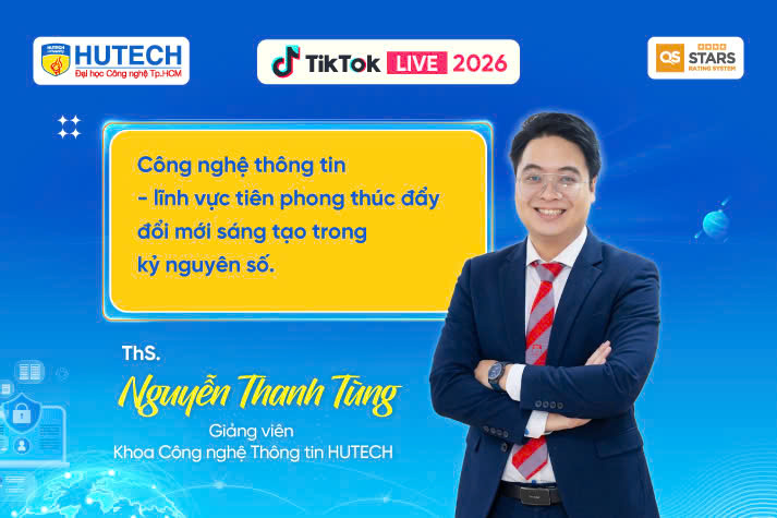 [HUTECH TIKTOK LIVE 2026] Giải mã hai ngành học “hot” - Ngôn ngữ Anh & Công nghệ thông tin vào 18/03 27
