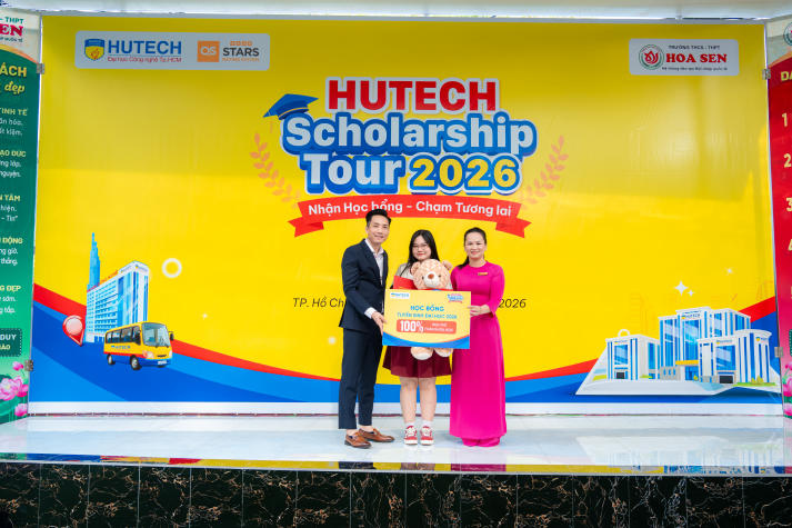 [Video] HUTECH Scholarship Tour 2026 tiếp sức học sinh THCS-THPT Hoa Sen (cơ sở 1) với 18 suất học bổng giá trị 17