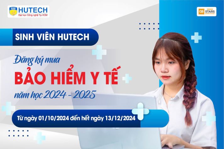 Sinh viên HUTECH đăng ký mua Bảo hiểm y tế năm học 2024-2025 đến hết 13/12 23