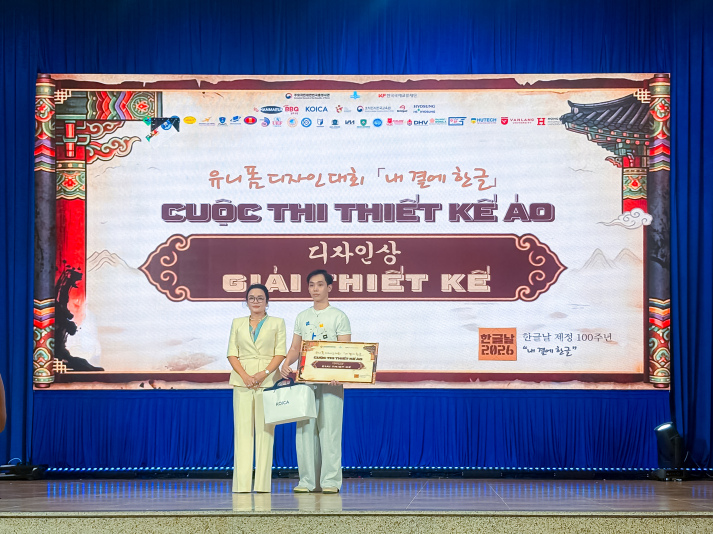 Sinh viên Khoa Hàn Quốc học giành 4 giải thưởng tại Ngày hội chữ Hàn Hangeul 2026 12