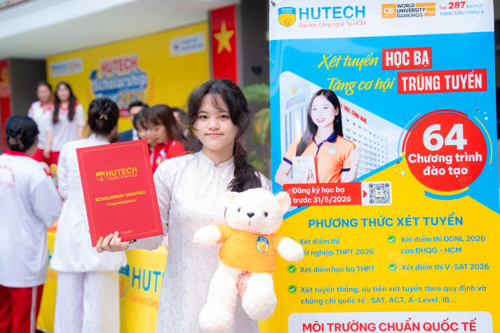 [Video] Khởi động hành trình HUTECH Scholarship Tour 2026 tại THPT Nguyễn Hữu Thọ (TP.HCM), tiếp sức sĩ tử trước kỳ thi THPT 39