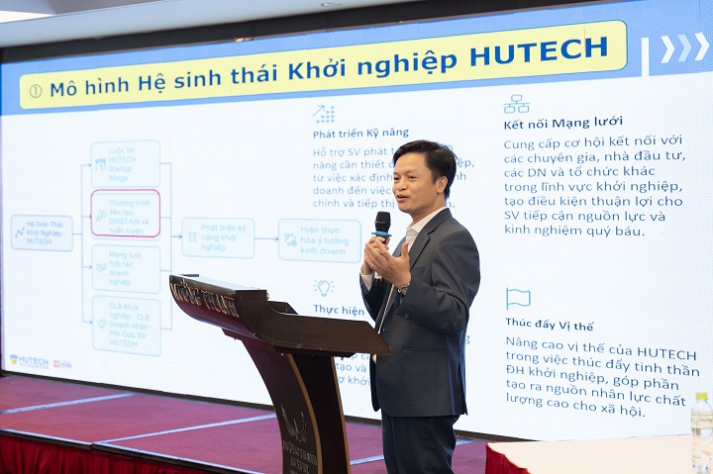 ThS. Nguyễn Xuân Hưng - Viện trưởng VJIT báo cáo tại hội thảo khoa học về thúc đẩy đổi mới sáng tạo và khởi nghiệp trong sinh viên 49