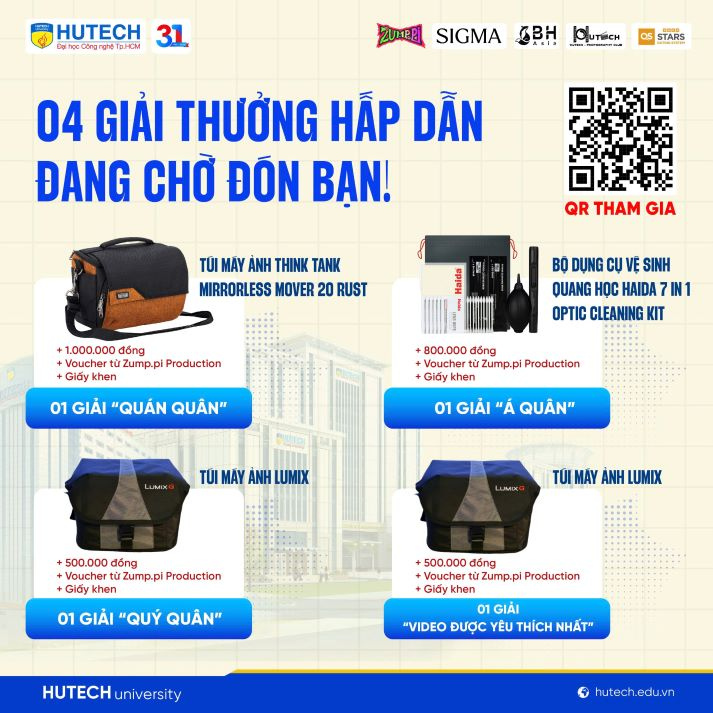 HUTECH Photo Awards 2026: Cùng thưởng lãm những góc nhìn đẹp về HUTECH vào 25/4 tới 65
