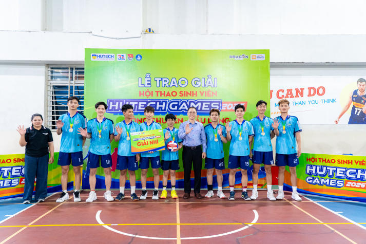 [HUTECH Games 2026] Viện Kỹ thuật lội ngược dòng ngoạn mục, giành ngôi vương Bóng chuyền nam 110
