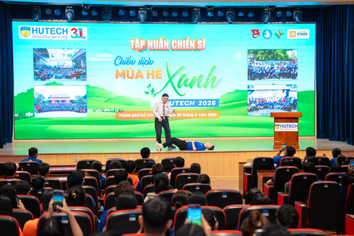 Gần 400 chiến sĩ Mùa hè xanh HUTECH 2026 vững vàng hành trang trước ngày ra quân 53