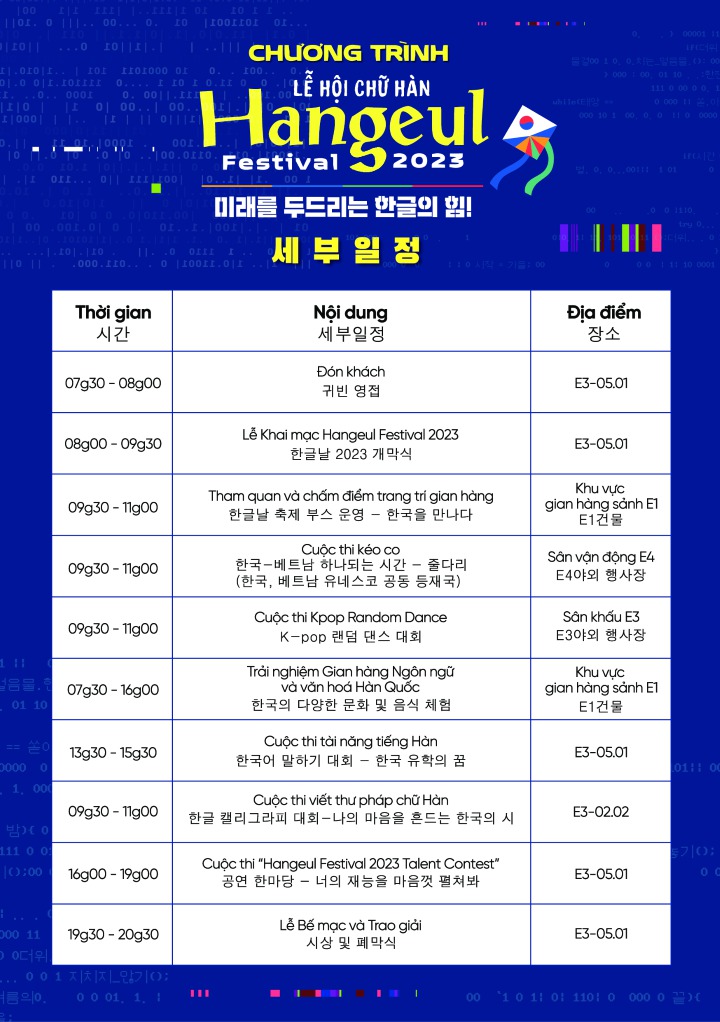 Sinh viên HUTECH chuẩn bị "vi vu" xứ sở kim chi thu nhỏ tại Hangeul Festival 2023 vào ngày 21/10 tới 15