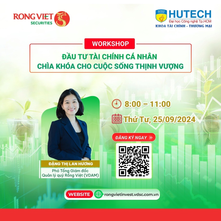 Sinh viên HUTECH có cơ hội học hỏi chuyên gia về đầu tư tài chính cá nhân vào 25/9 tới 12