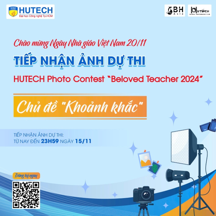 HUTECH Photo Contest “Beloved Teacher 2024” chính thức tiếp nhận ảnh dự thi đến hết ngày 15/11 19