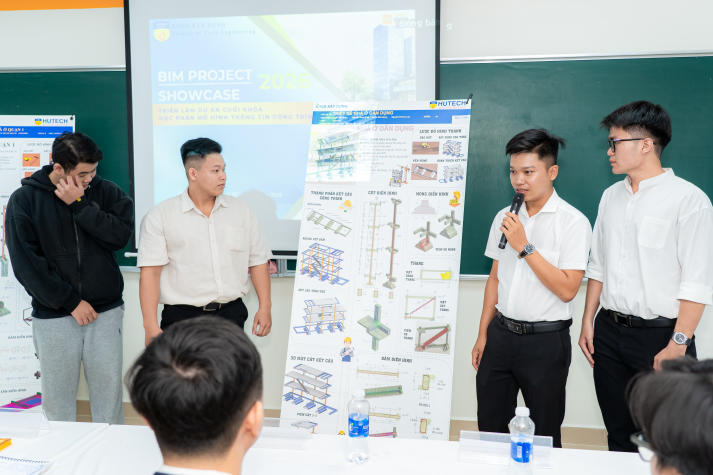 Chạm ngõ nghề nghiệp từ đồ án số: Dấu ấn sinh viên Khoa Xây dựng tại BIM Project Showcase 2026 98