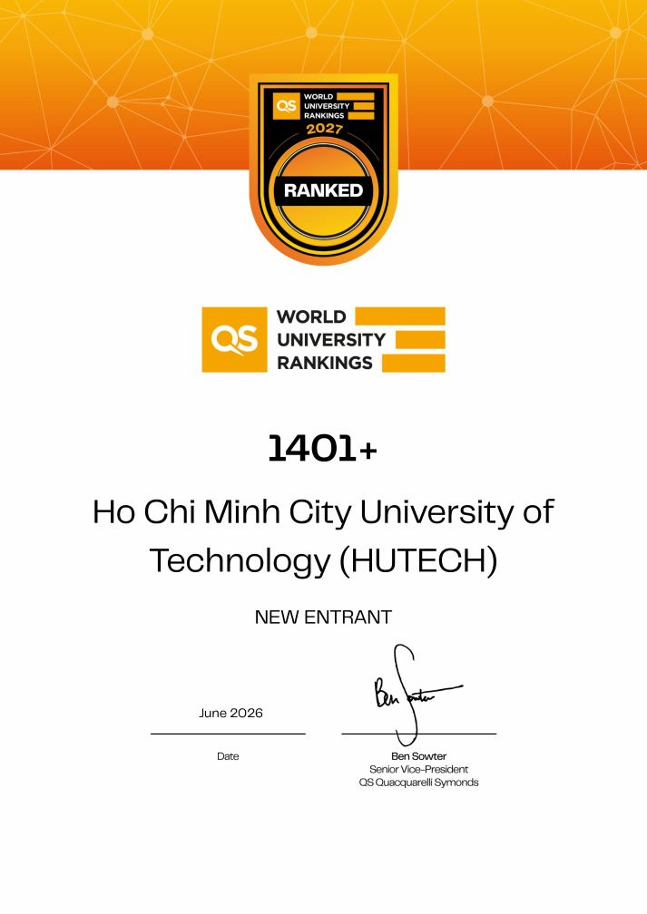 Góp mặt trong QS World University Rankings 2027, HUTECH khẳng định vị thế trên trường quốc tế 25