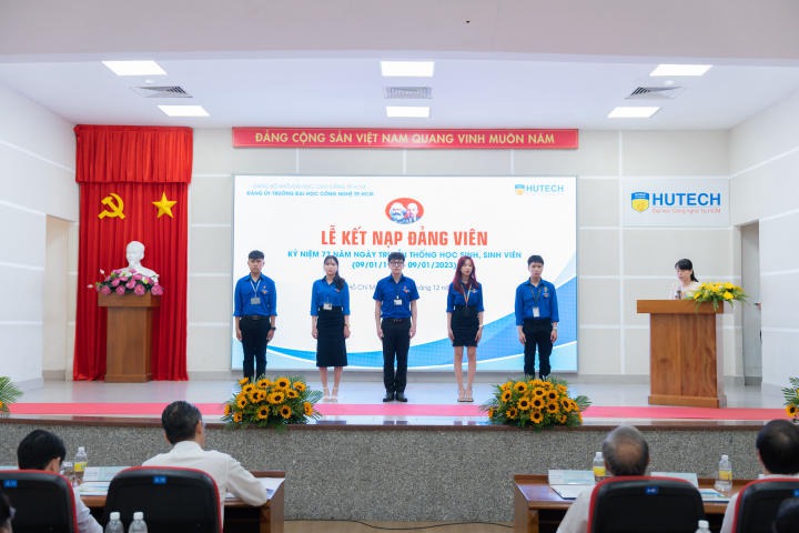HUTECH kết nạp 05 Đảng viên mới nhân Kỷ niệm 73 năm ngày Truyền thống Học sinh - Sinh viên Việt Nam 23